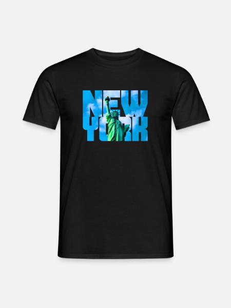 Freiheitsstatue New York - Männer T-Shirt - Schwarz
