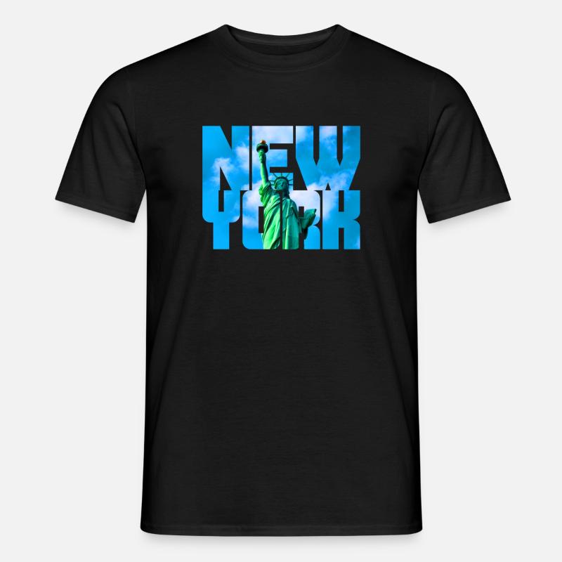 Freiheitsstatue New York - Männer T-Shirt - Schwarz