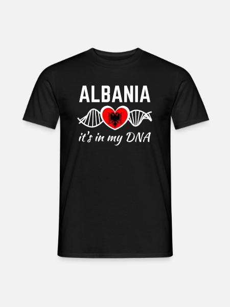 Albanien ist in meiner DNA - Männer T-Shirt - Schwarz