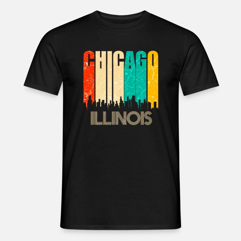 Chicago - Männer T-Shirt - Schwarz