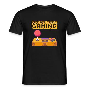 Je préfère être le jeu - le jeu des années 90 - T-shirt homme - noir - Devant - AI Model Male 178 light (178cm)