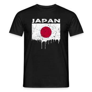 Japan flag - Men's T-Shirt - black - Front - AI Model Male 178 light (178cm)