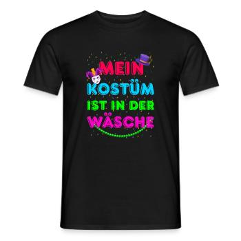 Mein Kostüm ist in der Wäsche | Karneval Fasching - Männer T-Shirt - Schwarz - Vorne - AI Model Male 178 light (178cm)