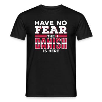Ne vous inquiétez pas, le Danois est là. - T-shirt homme - noir - Devant - AI Model Male 178 light (178cm)
