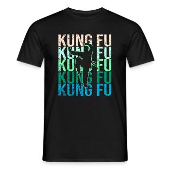 Kung Fu - T-shirt homme - noir - Devant - AI Model Male 178 light (178cm)