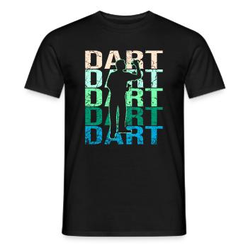 Darts darts - Men's T-Shirt - black - Front - AI Model Male 178 light (178cm)