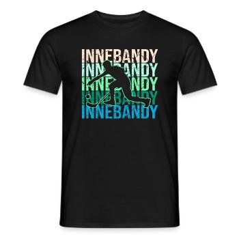 Bandy à l'intérieur - T-shirt homme - noir - Devant - AI Model Male 178 light (178cm)