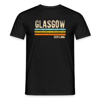Glasgow Ecosse - T-shirt homme - noir - Devant - AI Model Male 178 light (178cm)