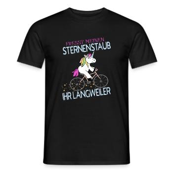 Einhorn Fresst meinen Sternenstaub ihr Langweiler - Männer T-Shirt - Schwarz - Vorne - AI Model Male 178 light (178cm)