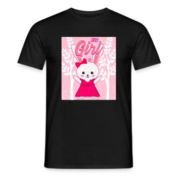 Bébé fille fille - T-shirt homme - noir - Devant - AI Model Male 178 light (178cm)