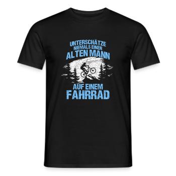 Unterschätze niemals alten Mann MTB - Männer T-Shirt - Schwarz - Vorne - AI Model Male 178 light (178cm)