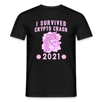 Bitcoin Crypto Crash Trader crypto cryptomonnaie - T-shirt homme - noir - Devant - AI Model Male 178 light (178cm)