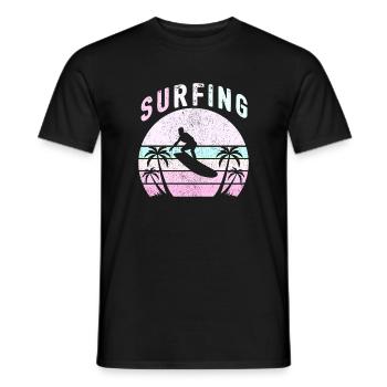Surfing Surfer Geschenk Wellenreiten hawaii - Männer T-Shirt - Schwarz - Vorne - AI Model Male 178 light (178cm)