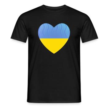 Ukraine Cœur Paix Liberté Poutine - T-shirt homme - noir - Devant - AI Model Male 178 light (178cm)