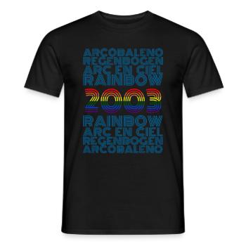 Rainbow 2003 - Männer T-Shirt - Schwarz - Vorne - AI Model Male 178 light (178cm)