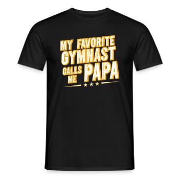Mein Lieblingsturner Nennt Mich Papa - Männer T-Shirt - Schwarz - Vorne - AI Model Male 178 light (178cm)