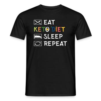Ketarier Diät Ketogene Ernährung Ketosis Low Carb - Männer T-Shirt - Schwarz - Vorne - AI Model Male 178 light (178cm)