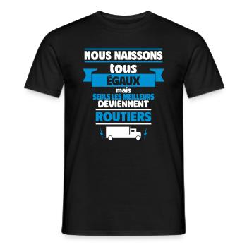 les meilleurs routiers - T-shirt homme - noir - Devant - AI Model Male 178 light (178cm)