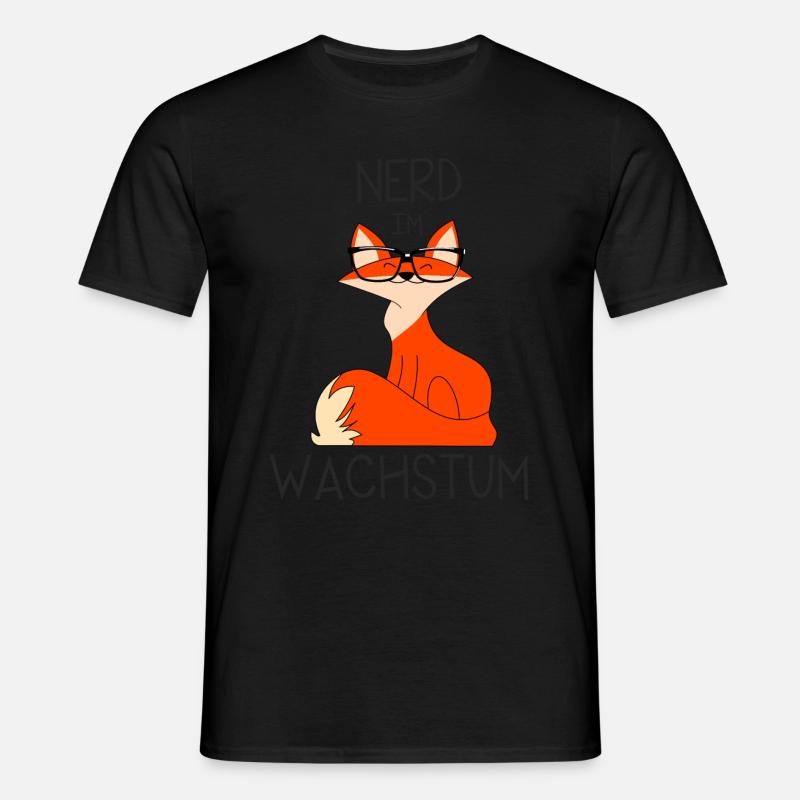 Fuchs-Nerd - Männer T-Shirt - Schwarz