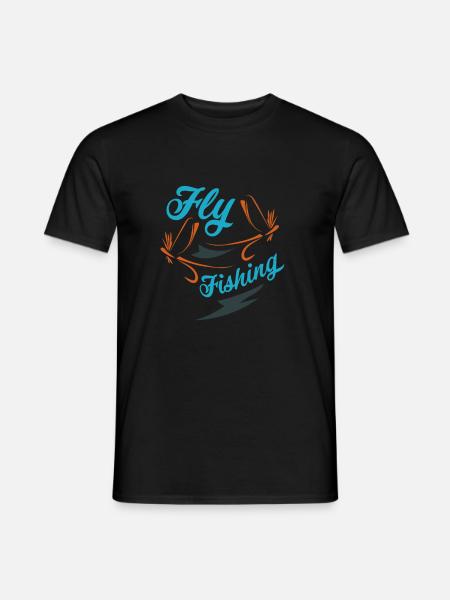 Cadeau de fête des pères amoureux de la pêche à la mouche - Mænd T-shirt - sort