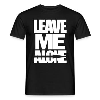 LEAVE ME ALONE - Männer T-Shirt - Schwarz - Vorne - AI Model Male 178 light (178cm)