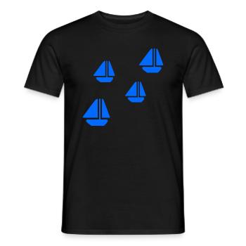 SAILING BOATS - Men's T-Shirt - black - Front - AI Model Male 178 light (178cm)