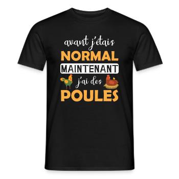 Poule - Ferme - Cadeau - Drôle - Poulailler - T-shirt homme - noir - Devant - AI Model Male 178 light (178cm)