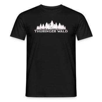 Thüringer Wald Deutschland Urlaub Souvenir - Männer T-Shirt - Schwarz - Vorne - AI Model Male 178 light (178cm)