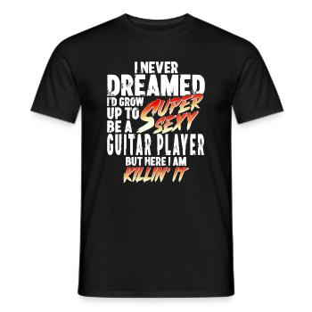 Super Sexy guitariste guitariste joueur cadeau - T-shirt homme - noir - Devant - AI Model Male 178 light (178cm)