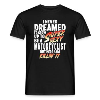 Super Sexy Motard Motard Cadeau Moto - T-shirt homme - noir - Devant - AI Model Male 178 light (178cm)