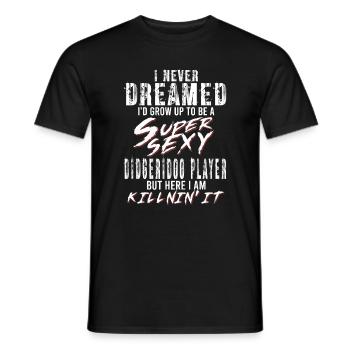Super Sexy Didgeridoo-Spieler Didgeridoo Geschenk - Männer T-Shirt - Schwarz - Vorne - AI Model Male 178 light (178cm)