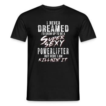 Super Sexy Powerlifter Haltérophilie Cadeau - T-shirt homme - noir - Devant - AI Model Male 178 light (178cm)