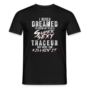 Super Sexy Traceur Parkour Cadeau Parkour Runner - T-shirt homme - noir - Devant - AI Model Male 178 light (178cm)