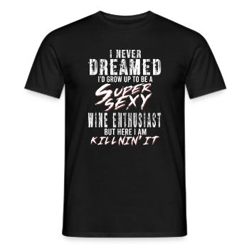 Super Sexy Weinliebhaber Weinverkostung Geschenk - Männer T-Shirt - Schwarz - Vorne - AI Model Male 178 light (178cm)