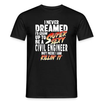Super Sexy Bauingenieur Bauingenieurwesen Geschenk - Männer T-Shirt - Schwarz - Vorne - AI Model Male 178 light (178cm)