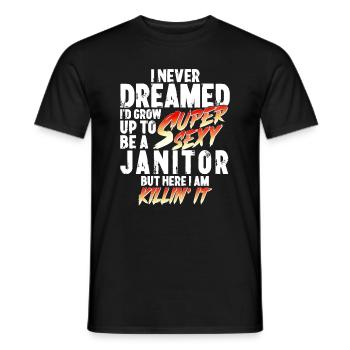 Super Sexy gardien gardien cadeau - T-shirt homme - noir - Devant - AI Model Male 178 light (178cm)