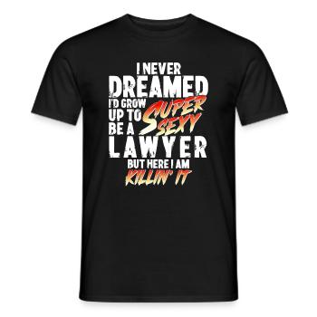 Super Sexy Avocat Avocat Cadeau Étudiant En Droit - T-shirt homme - noir - Devant - AI Model Male 178 light (178cm)