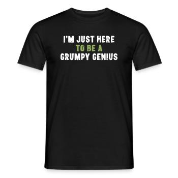 Je suis juste là pour être un sarcasme de génie - T-shirt homme - noir - Devant - AI Model Male 178 light (178cm)