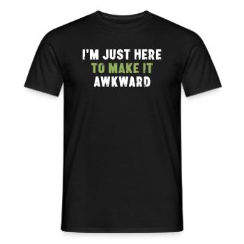 Je suis juste là pour en faire un sarcasme gênant - T-shirt homme - noir - Devant - AI Model Male 178 light (178cm)
