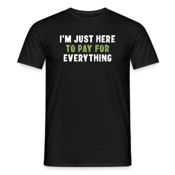 Sono qui solo per pagare tutto il sarcasmo - T-shirt uomo - nero - Fronte - AI Model Male 178 light (178cm)