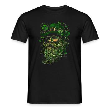 Saint Patrick Shamrock Shamrock graphique - T-shirt homme - noir - Devant - AI Model Male 178 light (178cm)