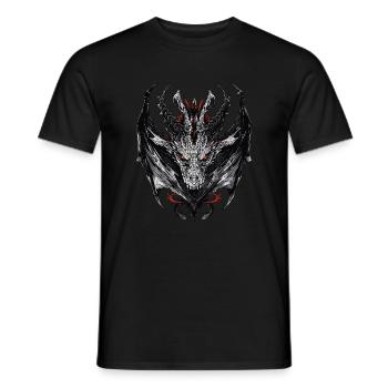 Dragon Head Dragon Fantasy Dragoncore Aesthetic - Men's T-Shirt - black - Front - AI Model Male 178 light (178cm)