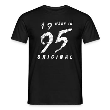 Made In 1995 Original Geburtstag Grunge Distressed - Männer T-Shirt - Schwarz - Vorne - AI Model Male 178 light (178cm)