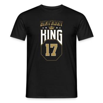 Birthday King 17 Jahre 17. Geburtstag Geschenk - Männer T-Shirt - Schwarz - Vorne - AI Model Male 178 light (178cm)