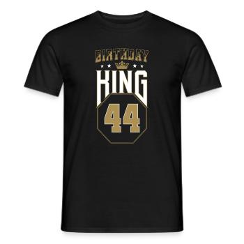 Birthday King 44 Jahre 44. Geburtstag Geschenk - Männer T-Shirt - Schwarz - Vorne - AI Model Male 178 light (178cm)