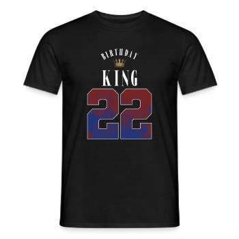 Birthday King 22 Years 22nd Birthday Gift - Men's T-Shirt - black - Front - AI Model Male 178 light (178cm)