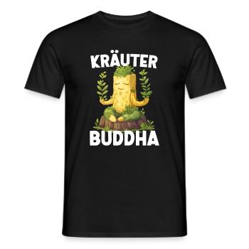 Herbes Beurre HerbesBuddha Yoga Méditation Drôle - T-shirt homme - noir - Devant - AI Model Male 178 light (178cm)