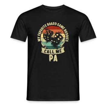 Jeu de société Copains Fête des Pères Père Enfant Cadeau - T-shirt homme - noir - Devant - AI Model Male 178 light (178cm)