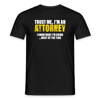 Trust Me I'm a Lawyer Colleagues Gift - Men's T-Shirt - black - Front - AI Model Male 178 light (178cm)