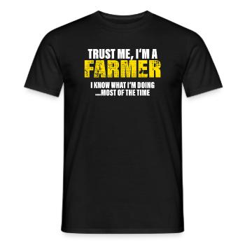 Vertrau Mir Ich Bin Bauer Kollegen Geschenk - Männer T-Shirt - Schwarz - Vorne - AI Model Male 178 light (178cm)